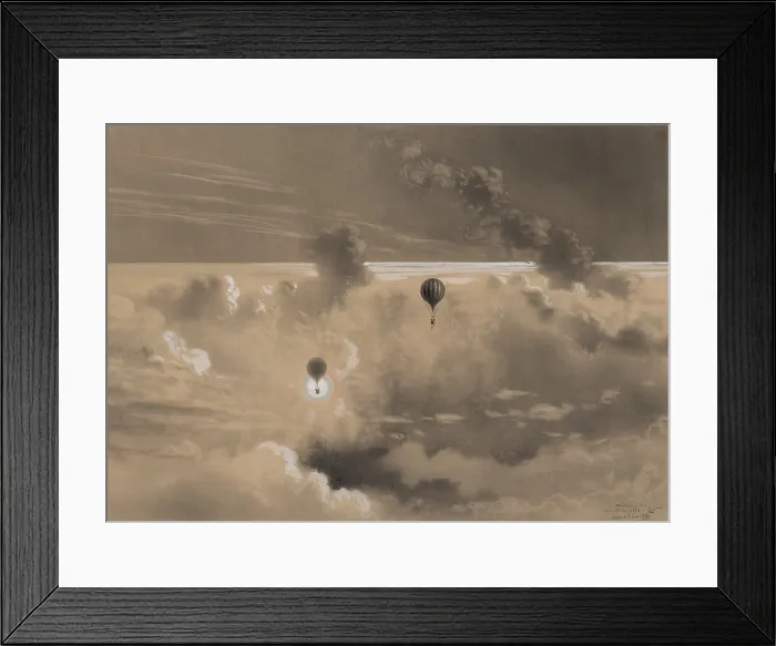 Framed Print : Gaston and Albert Tissandier ascending in their hot-air balloon ZENITH on September 26 1876. LC-DIG-ppmsca-02309 Framed Print : Gaston and Albert Tissandier ascending in their hot-air balloon ZENITH on September 26 1876. LC-DIG-ppmsca-02309