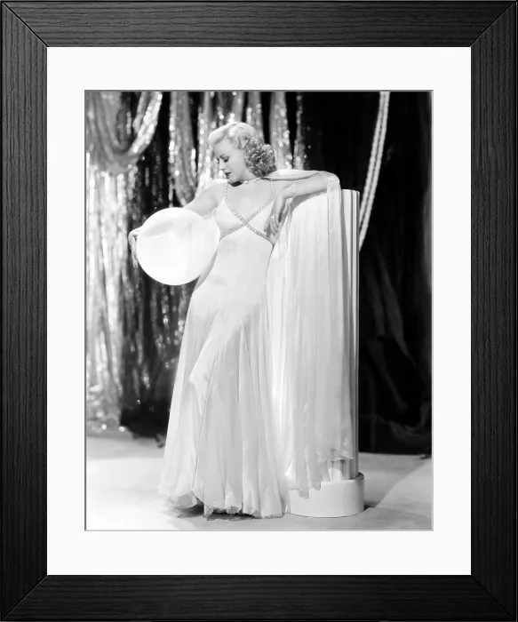 Framed Print : SWING TIME, Ginger Rogers in ensemble designed by Bernard Newman, 1936