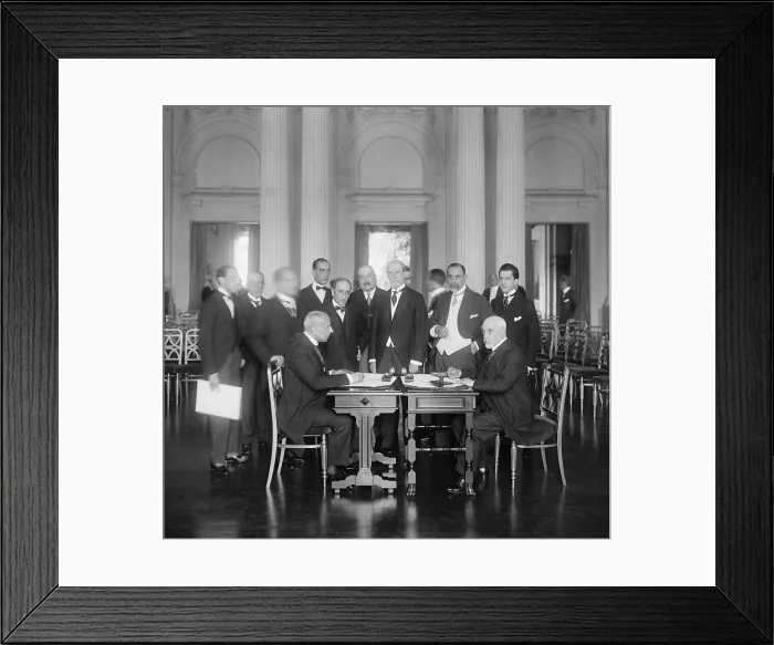 Framed Print : Charles Evans Hughes (center standing) presides at the closing of the Chile-Peruvian conference. July 21, 1922 Framed Print : Charles Evans Hughes (center standing) presides at the closing of the Chile-Peruvian conference. July 21, 1922