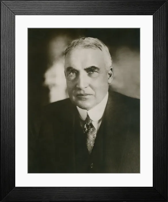 Framed Print : President Warren Harding in a portrait by society photographer Bachrach, ca. 1921-23. (BSLOC_2015_15_6) Framed Print : President Warren Harding in a portrait by society photographer Bachrach, ca. 1921-23. (BSLOC_2015_15_6)