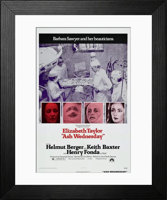 Framed Print : ASH WEDNESDAY, Elizabeth Taylor on poster art, 1973 Framed Print : ASH WEDNESDAY, Elizabeth Taylor on poster art, 1973