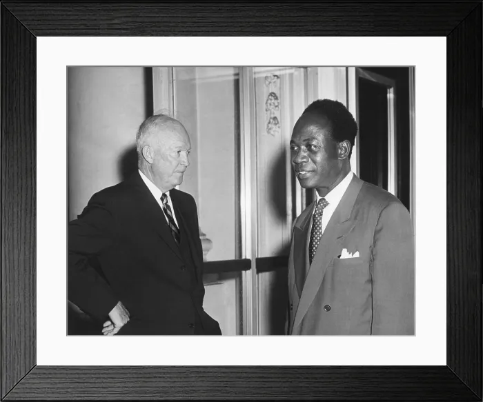 Framed Print : President Eisenhower with Kwame Nkrumah, President of Ghana. July 23, 1958. - (BSLOC_2014_16_218) Framed Print : President Eisenhower with Kwame Nkrumah, President of Ghana. July 23, 1958. - (BSLOC_2014_16_218)
