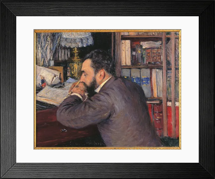 Framed Print : Portrait of Henri Cordier, by Gustave Caillebotte, 1883 about, 19th Century, oil on canvas, cm 65 x 80 - France, Ile de France, Paris, Muse dOrsay, RF2729. All Framed Print : Portrait of Henri Cordier, by Gustave Caillebotte, 1883 about, 19th Century, oil on canvas, cm 65 x 80 - France, Ile de France, Paris, Muse dOrsay, RF2729. All