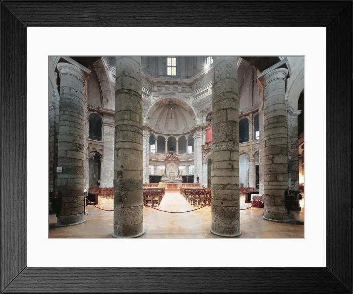 Framed Print : Meda Giuseppe, Bassi Martino, Rinaldi Tolomeo, San Lorenzo Basilica in Milan, 4th Century, Italy, Lombardy, Milan