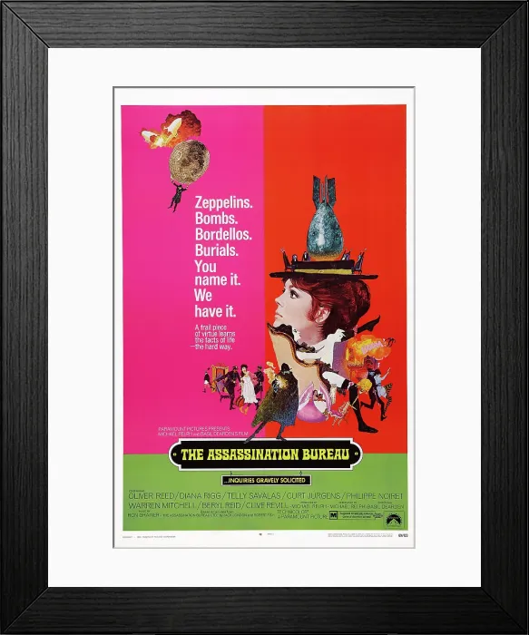 Framed Print : THE ASSASSINATION BUREAU, US poster art, Diana Rigg, 1969