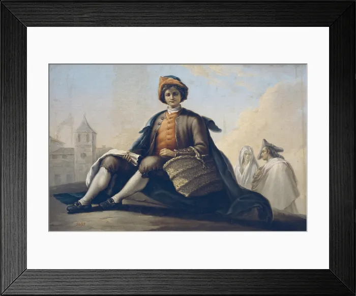 Framed Print : BAYEU Y SUBIAS, Ramon (1746-1793). The boy with a fruit basket. Costumbrism. ; Baroque art. Oil on canvas. SPAIN. Madrid. Prado Museum
