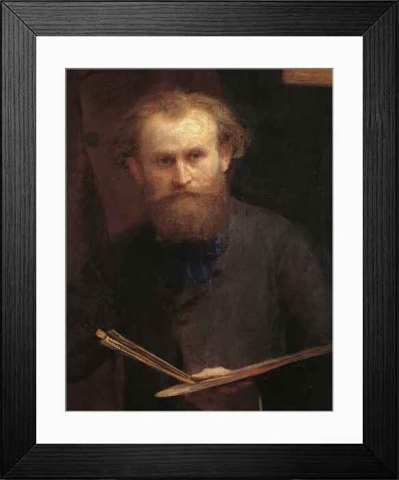 Framed Print : Ateliers des Batignolles, by Henri Fantin-Latour, 1870, 19th Century, oil on canvas, cm 204 x 273, 5 - France, Ile de France, Paris, Muse dOrsay, RF 2210. Detail