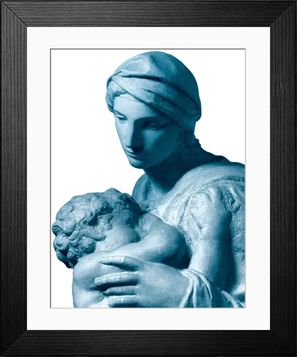 Framed Print : Buonarroti Michelangelo, Medici Madonna, 1524 - 1536, 16th Century, marble, Italy, Tuscany, Florence