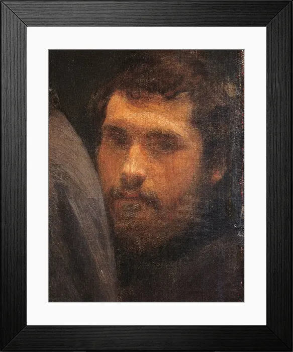 Framed Print : Ateliers des Batignolles, by Henri Fantin-Latour, 1870, 19th Century, oil on canvas, cm 204 x 273, 5 - France, Ile de France, Paris, Muse dOrsay, RF 2210. Detail
