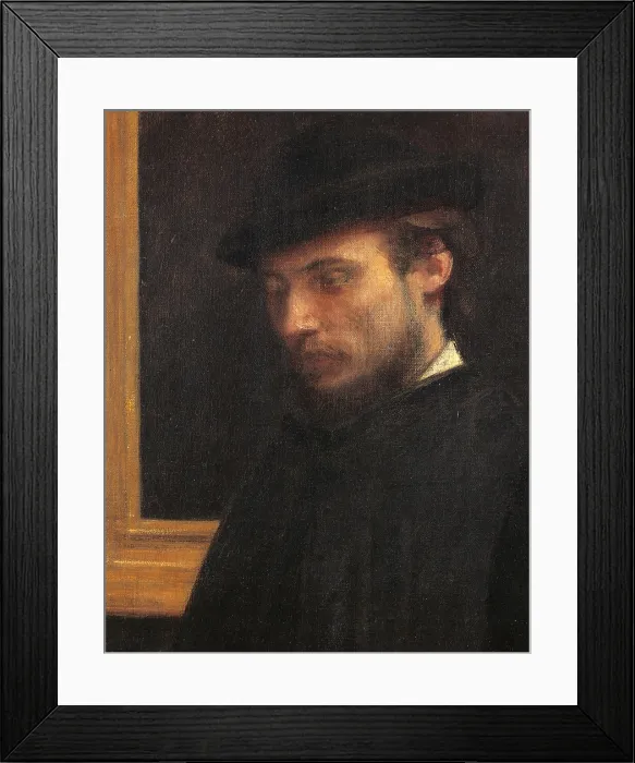 Framed Print : Ateliers des Batignolles, by Henri Fantin-Latour, 1870, 19th Century, oil on canvas, cm 204 x 273, 5 - France, Ile de France, Paris, Muse dOrsay, RF 2210. Detail