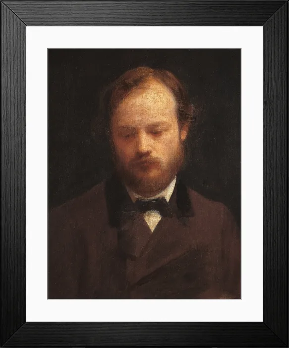 Framed Print : Ateliers des Batignolles, by Henri Fantin-Latour, 1870, 19th Century, oil on canvas, cm 204 x 273, 5 - France, Ile de France, Paris, Muse dOrsay, RF 2210. Detail