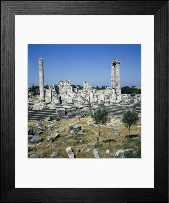 Framed Print : TURKEY. Didyma. Temple of Apollo. Temple of the 4th century B.C.-II A.D. Designed by Paionios of Ephesus and Daphnis of Miletus. Residence of Oracle. Hellenistic art