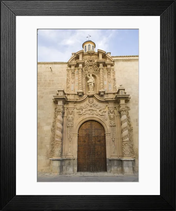 Framed Print : SPAIN. Orihuela. St James the Apostle's church. Side facade of the Chapel of Communion. Baroque art. Architecture Framed Print : SPAIN. Orihuela. St James the Apostle's church. Side facade of the Chapel of Communion. Baroque art. Architecture