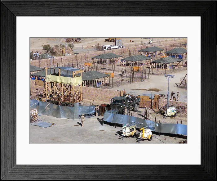 Framed Print : Detainment facility built by U.S. Marines as seen from the air traffic control tower of Kandahar International Airport Afghanistan Framed Print : Detainment facility built by U.S. Marines as seen from the air traffic control tower of Kandahar International Airport Afghanistan