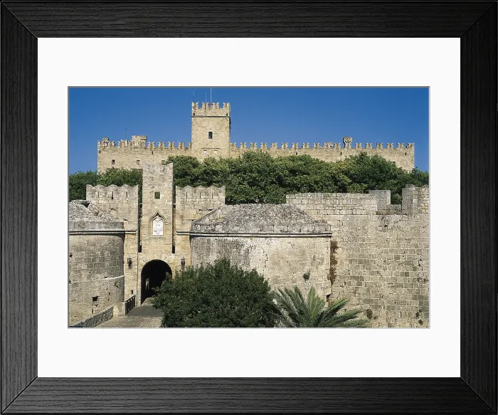 Framed Print : Knights Hospital. 1440-1489. GREECE. SOUTHERN AEGEAN. DODECANESE. Rodas. Rhodes. Knights Hospital and Amboise Gate