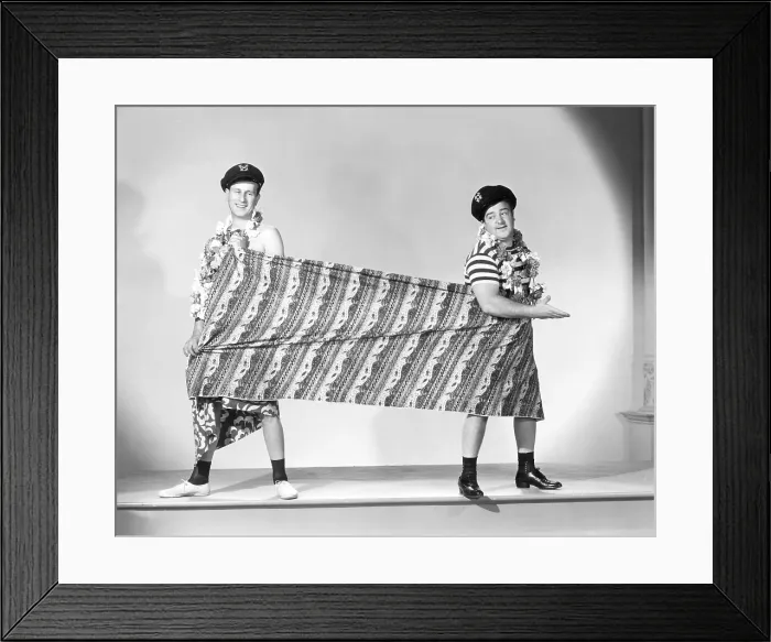 Framed Print : PARDON MY SARONG, from left: Bud Abbott, Lou Costello, 1942 Framed Print : PARDON MY SARONG, from left: Bud Abbott, Lou Costello, 1942