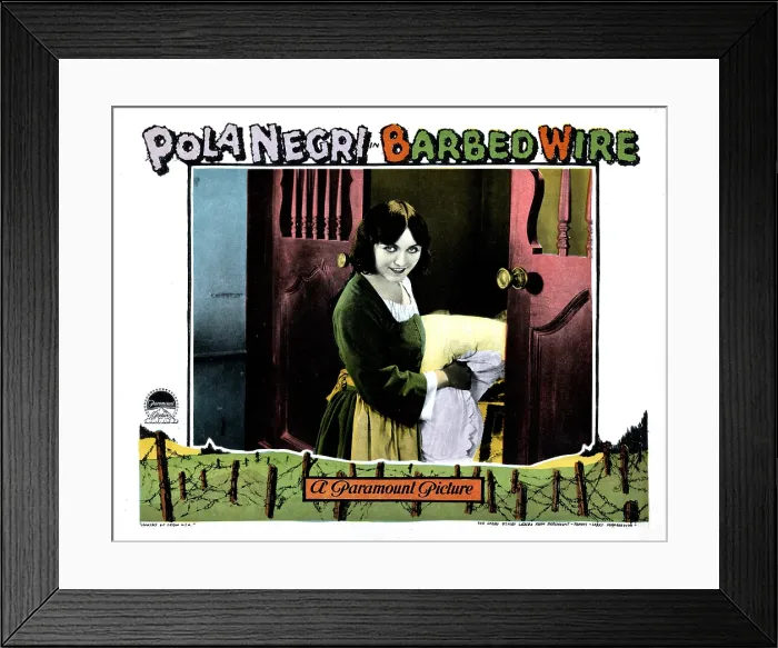 Framed Print : BARBED WIRE, Pola Negri, 1927 Framed Print : BARBED WIRE, Pola Negri, 1927
