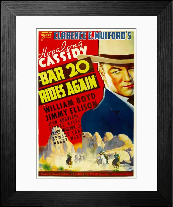 Framed Print : BAR 20 RIDES AGAIN, William Boyd (as Hopalong Cassidy), 1935 Framed Print : BAR 20 RIDES AGAIN, William Boyd (as Hopalong Cassidy), 1935