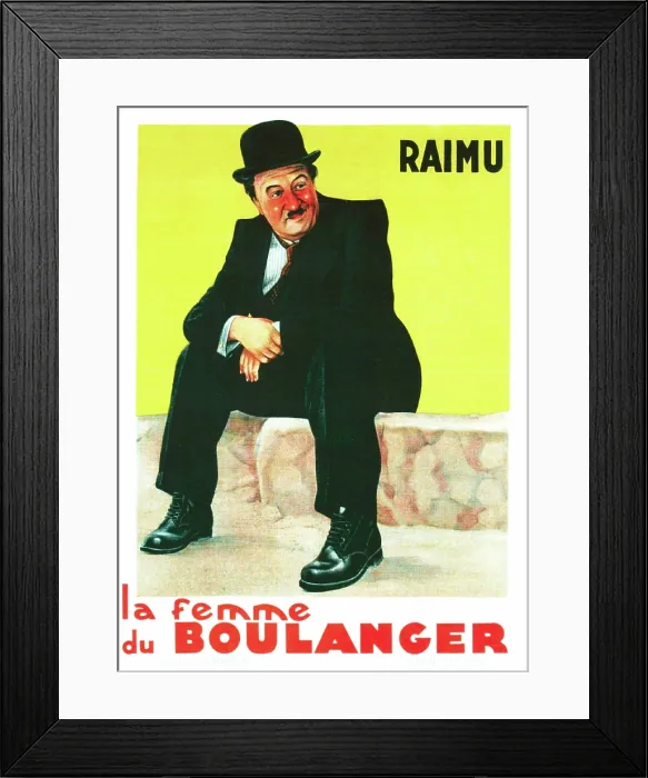 Framed Print : THE BAKER'S WIFE, (aka LA FEMME DU BOULANGER), French poster art, Raimu, 1938 Framed Print : THE BAKER'S WIFE, (aka LA FEMME DU BOULANGER), French poster art, Raimu, 1938