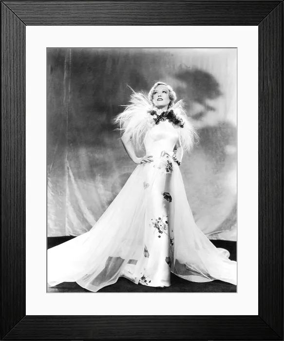 Framed Print : PAGE MISS GLORY, Marion Davies (in a gown by Orry-Kelly), 1935