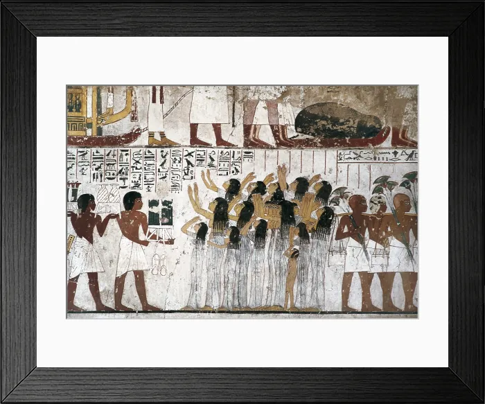 Framed Print : Tomb of Ramose. EGYPT. Dayr al-Bahri. Valley of the Nobles. Tomb of Ramose. Hired mourner at the funeral of Ramose, vizier of Thebes during the reign of Amenhotep III