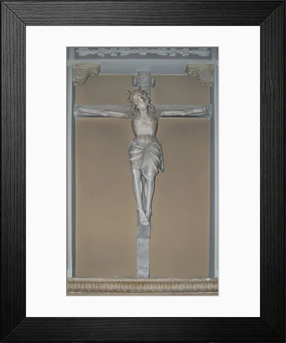 Framed Print : attributed Jacopino da Tradate, Crucifix, 1450, 15th Century, Italy, Lombardy, Mantua, San Leonardo church (337301) Everett CollectionMondadori Portfolio**US SALES ONLY**