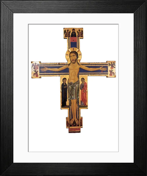 Framed Print : Berlinghieri Berlinghiero, Painted Cross, 1210 - 1220, 13th Century, panel, Italy, Tuscany