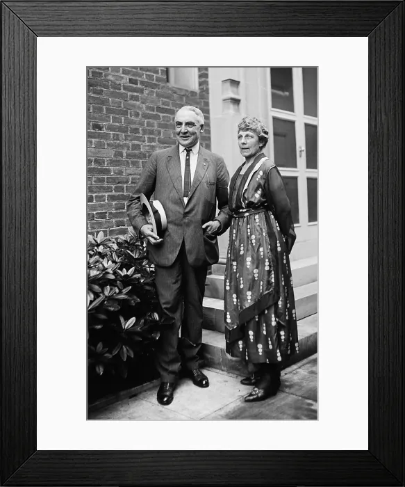 Framed Print : Senator Warren and Florence Harding, in an 1920 photo. He served as Senator from Ohio from 1914-1921 and as President from 1921 until his death in August 1923. (BSLOC_2015_15_72)