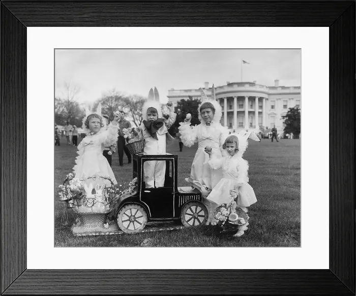 Framed Print : Elaborately costumed children at a White House Easter Egg Roll during the Eisenhower Administration. 1953-1960. - (BSLOC_2014_16_250) Framed Print : Elaborately costumed children at a White House Easter Egg Roll during the Eisenhower Administration. 1953-1960. - (BSLOC_2014_16_250)