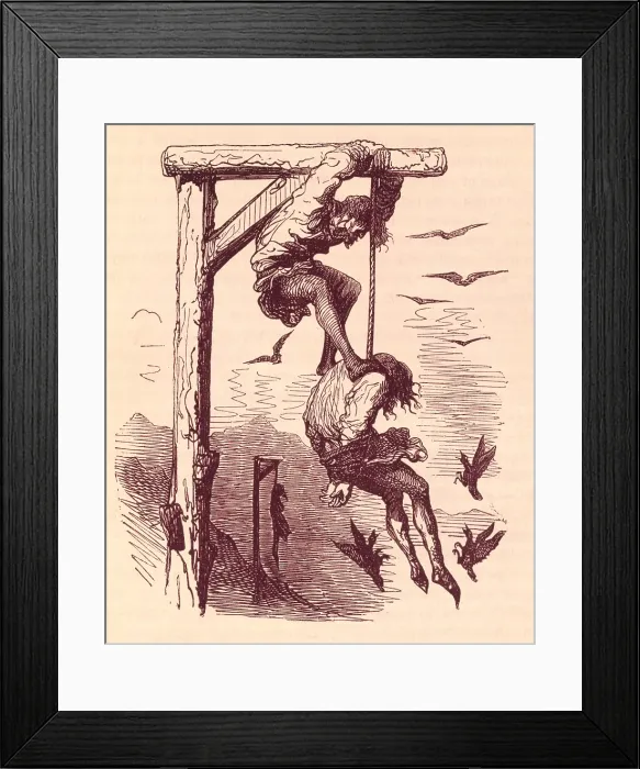 Framed Print : RABELAIS, Franois (1494-1553); Dore, Paul Gustave (1832-1883). Gargantua and Pantagruel. 1854. Illustration for Franois Rabelais work. Etching. SPAIN. Barcelona