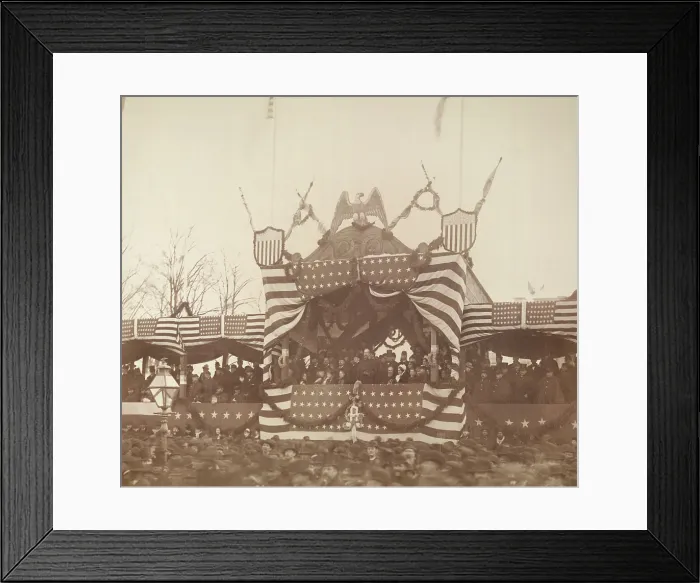 Framed Print : President James Garfield in reviewing stand at inauguration ceremonies, March 4, 1881 Framed Print : President James Garfield in reviewing stand at inauguration ceremonies, March 4, 1881