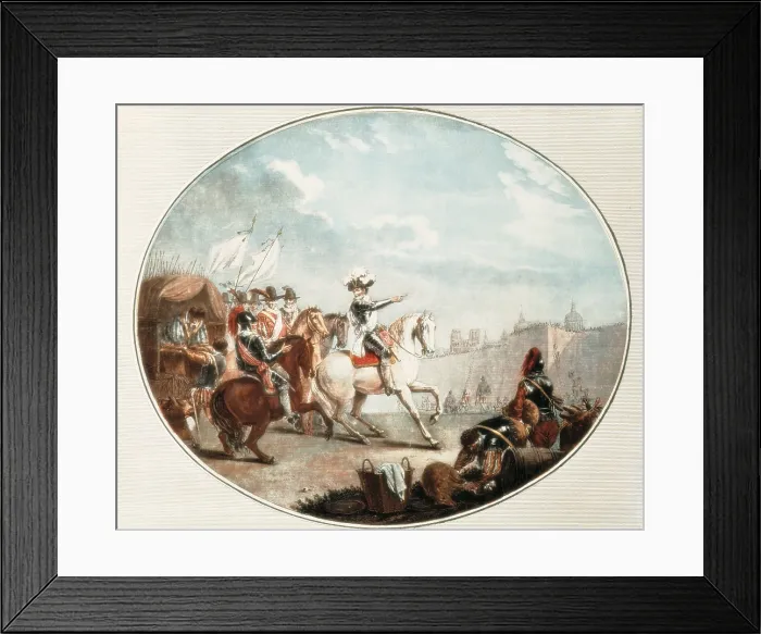 Framed Print : CALLOT, Jacques (1592-1635). Henry of Bourbon in the siege of Paris of 1594 during the Eighth War of Religion or 'War of the three Henrys' (1585-1598)