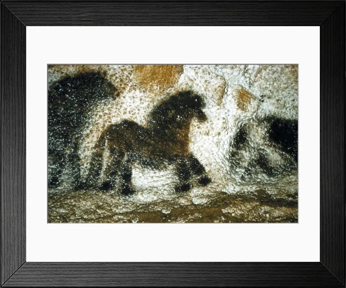 Framed Print : FRANCE. Montignac. The Cave of Lascaux. Horses. Upper Paleolithic. Magdalenian. Cave. - Iberfoto / Everett Collection (530462)**US SALES ONLY**