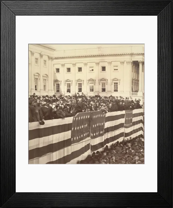 Framed Print : James A. Garfield sworn in as President on March 4, 1881. Chief Justice Morrison R. Waite administered the oath on the Capitols east portico