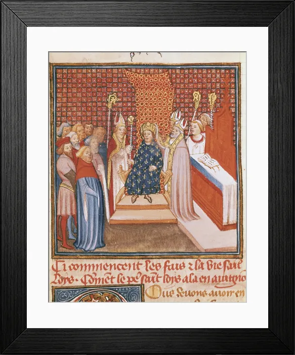 Framed Print : LOUIS IX, Saint Louis, of France (1214-1270). King of France (1226-1270). Coronation of Louis IX of France in 1226 Framed Print : LOUIS IX, Saint Louis, of France (1214-1270). King of France (1226-1270). Coronation of Louis IX of France in 1226