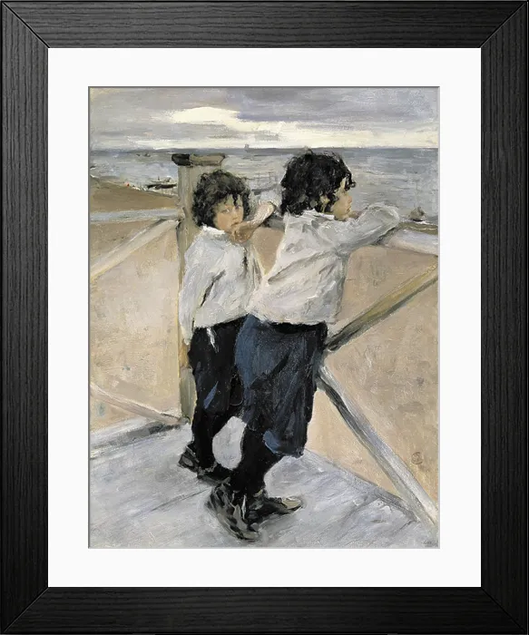 Framed Print : SEROV, Valentin Alexandrovich (1865-1911). Children. 1899. Post-Impressionism. Oil on canvas. RUSSIA. Saint Petersburg. State Russian Museum