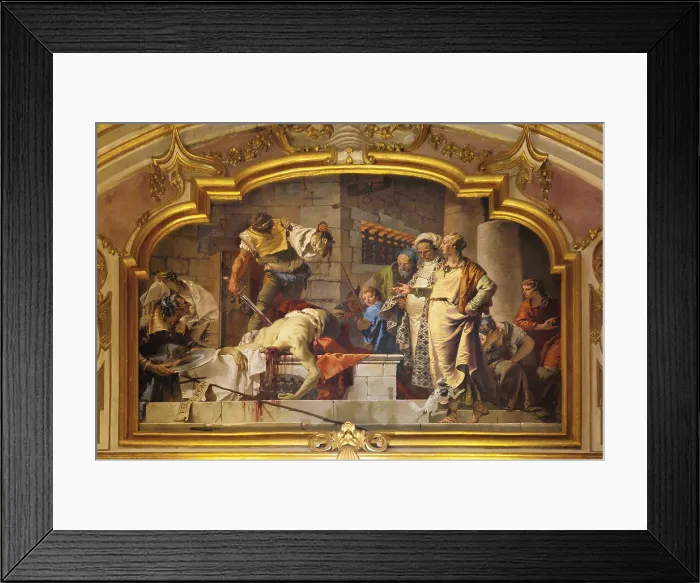 Framed Print : Tiepolo Giambattista, The Beheading of St John the Baptist, 1732 - 1734, 18th Century, fresco, Italy, Lombardy