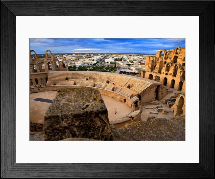 Framed Print : Amphitheatre of El Djem. 238. TUNISIA. El Djem. Roman art. Late Empire. - Lucas Vallecillos / Iberfoto / Everett Collection (366725)**US SALES ONLY**