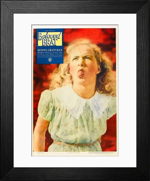 Framed Print : BELOVED BRAT, Bonita Granville on US poster art, 1938