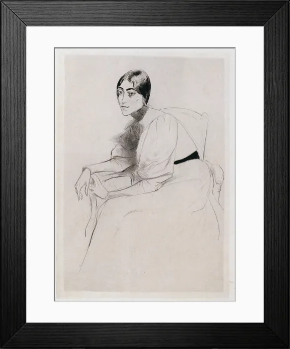 Framed Print : Fabbri Paolo Egisto, Portrait of Stephanie, 1910, 20th Century, oil on canvas, Italy, Private collection (390618) Everett CollectionMondadori Portfolio**US SALES ONLY**