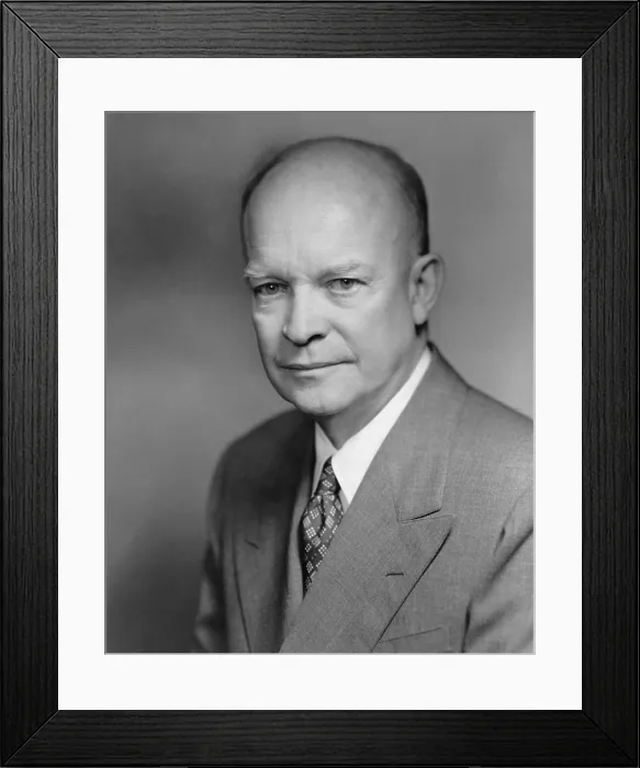Framed Print : General Dwight Eisenhower. 1952 portrait by Bachrach. - (BSLOC_2014_16_49) Framed Print : General Dwight Eisenhower. 1952 portrait by Bachrach. - (BSLOC_2014_16_49)