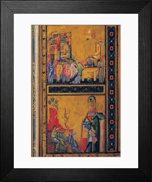 Framed Print : Master of the Treasure, St Francis and Four Posthumous Miracles, 1233 - 1266, 13th Century, tempera on panel, Italy, Umbria, Assisi, Perugia Framed Print : Master of the Treasure, St Francis and Four Posthumous Miracles, 1233 - 1266, 13th Century, tempera on panel, Italy, Umbria, Assisi, Perugia