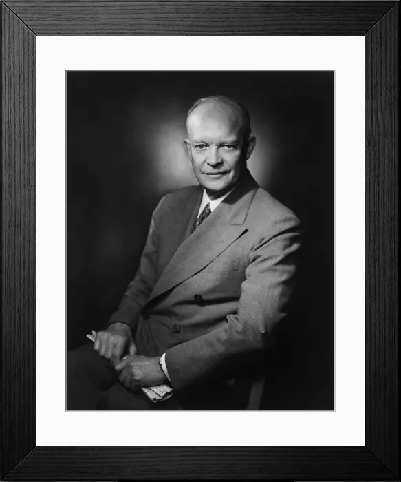 Framed Print : General Dwight Eisenhower. 1952 portrait by Bachrach. - (BSLOC_2014_16_51) Framed Print : General Dwight Eisenhower. 1952 portrait by Bachrach. - (BSLOC_2014_16_51)