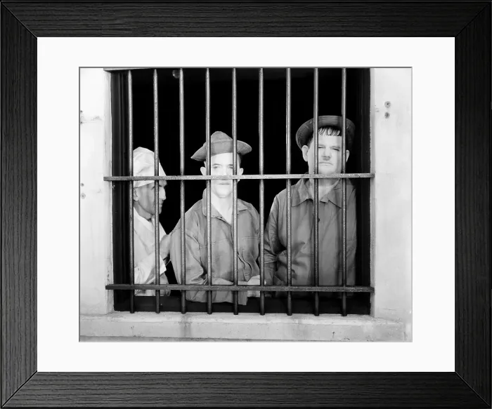 Framed Print : PACK UP YOUR TROUBLES, Stan Laurel (center), Oliver Hardy (right), 1932