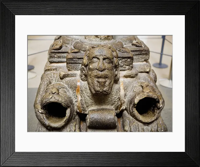 Framed Print : SPAIN. Santiago de Compostela. Cathedral of Santiago de Compostela. Portico de la Gloria (Portico of Glory). Detail of Saint `dos croques sculpture