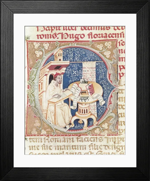 Framed Print : VINCENT of BEAUVAIS (1190-1264). Speculum historiale. ca. 1460. Legend of world's history from the beginning until 1250