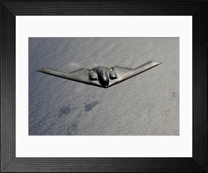 Framed Print : B-2 stealth bomber in flight over the Pacific Ocean. March 10 2009. (BSLOC_2011_12_237) Framed Print : B-2 stealth bomber in flight over the Pacific Ocean. March 10 2009. (BSLOC_2011_12_237)