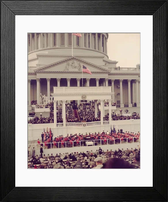 Framed Print : President Dwight Eisenhower delivering his inaugural address at the Capitol, Jan. 21, 1957 (BSLOC_2016_14_168) Framed Print : President Dwight Eisenhower delivering his inaugural address at the Capitol, Jan. 21, 1957 (BSLOC_2016_14_168)