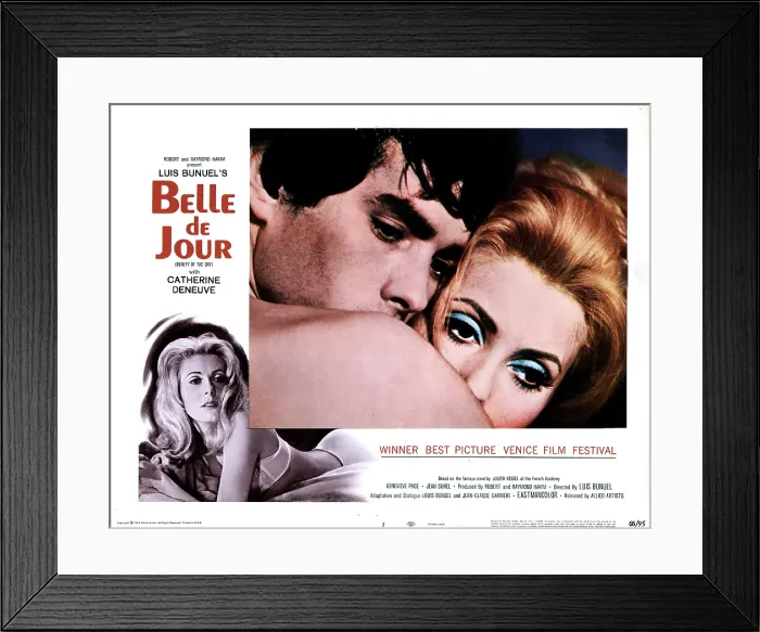 Framed Print : BELLE DE JOUR, from left, Jean Sorel, Catherine Deneuve, 1967 Framed Print : BELLE DE JOUR, from left, Jean Sorel, Catherine Deneuve, 1967