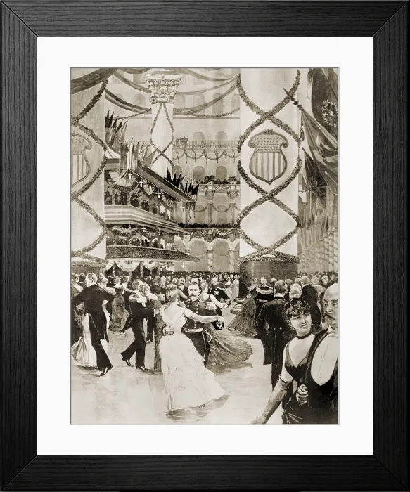 Framed Print : Inaugural ball in the Pension Building during the inauguration of Benjamin Harrison, March 4, 1889 (BSLOC_2016_14_143)